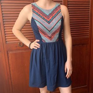 Dress with embroidered accents